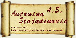 Antonina Stojadinović vizit kartica